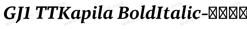 GJ1 TTKapila BoldItalic字体转换